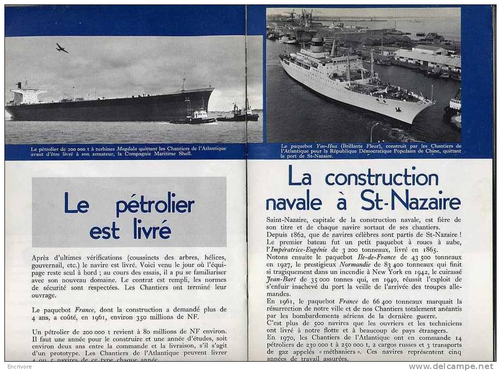 BT PETROLIER GEANT  Construction Navale ST NAZAIRE Esso Paris France Dauphine Malaga Architecte CARANCO GUILBERT SALIS - Pays De Loire