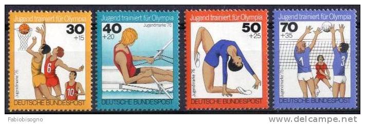1976 Germania - Volleyball  Basket Canoe Gymnastic -  Complete Set  MINT - Volley-Ball