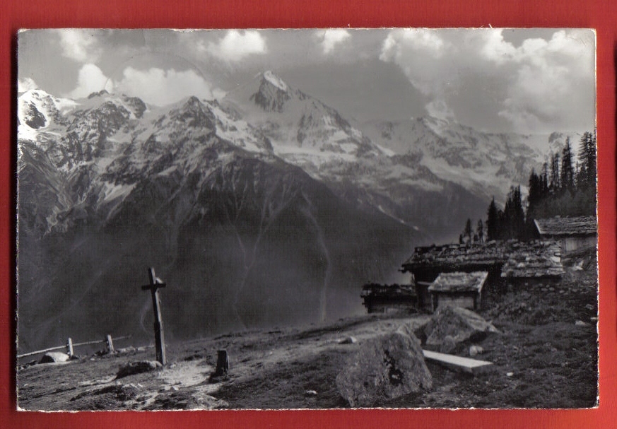 V122 Lötschental Tellalp Ob Blatten, Bietschhorn, Kreuz.. Cachet Wiler 1963. Klopfenstein 3647 - Blatten