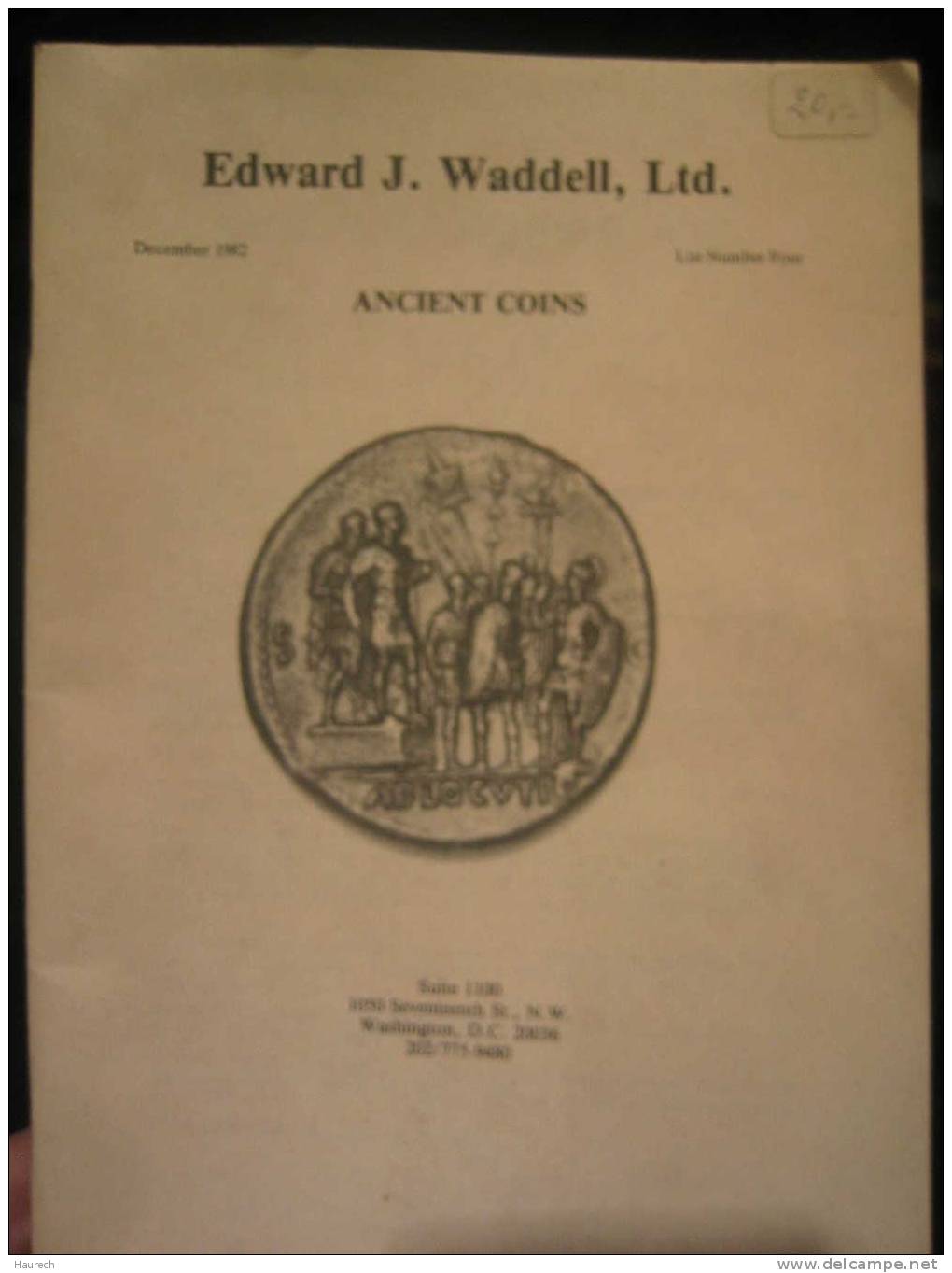 Ancient Coins, Edward J. Waddell, Décembre 1982 - Boeken & Software