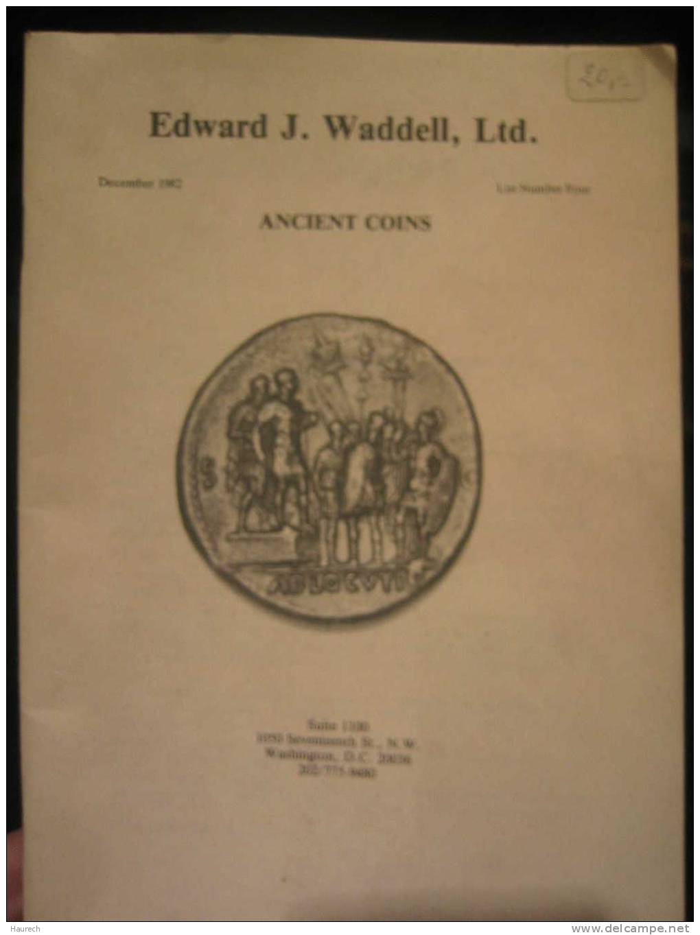 Ancient Coins, Edward J. Waddell, Décembre 1982 - Livres & Logiciels