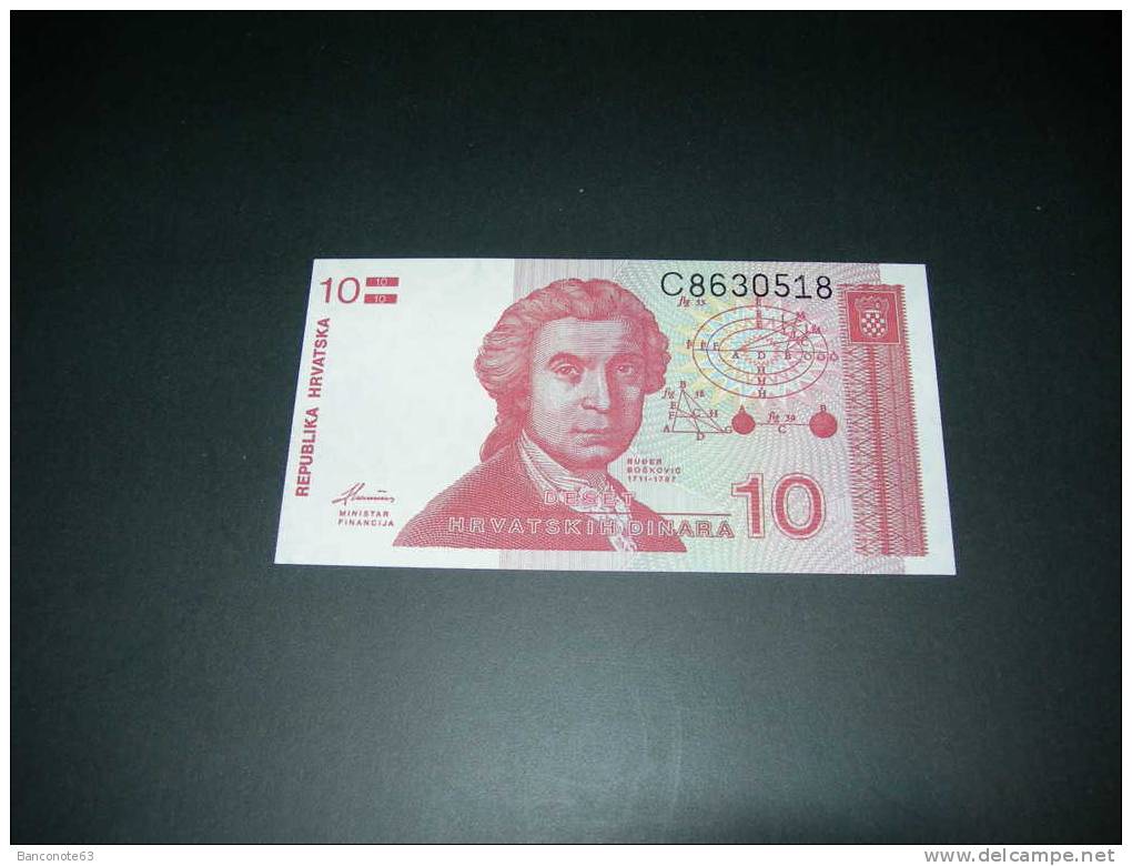 Croazia. 10 Dinars 1991.  FDS. - Croatie
