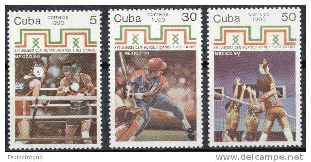 1990 Cuba - Volleyball Baseball Boxe - Complete Set MINT - Volley-Ball
