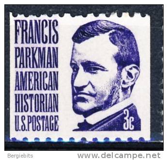 1966-81 United States MNH 3 Cents  " Francis Parkman " Coil Stamp - Coils & Coil Singles