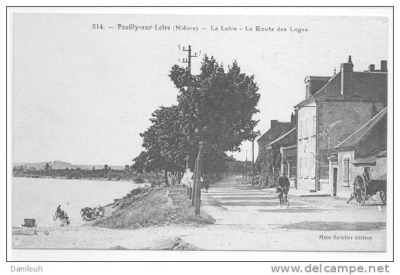 58 // POUILLY SUR LOIRE - La Loire, La Route Des Loges, N° 514, Mme Saintier édit, - Pouilly Sur Loire