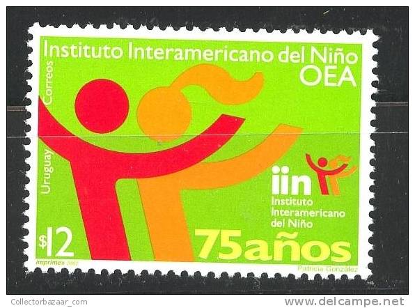 URUGUAY Sc#1948 MNH STAMP OEA OAS Children Welfare 75th - UNICEF