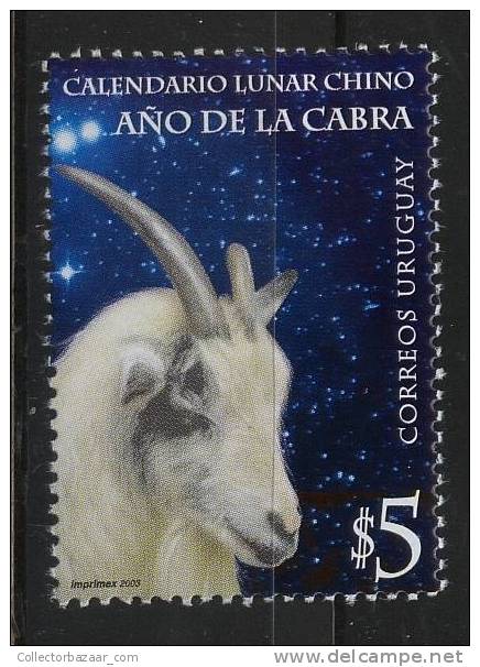 URUGUAY Sc#1995 NH STAMP Astrology Zodiac Year Of Goat - Burros Y Asnos