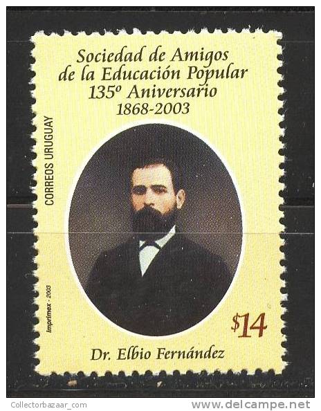 URUGUAY Sc#2024 MNH STAMP Education Teacher's Society - Fotografie