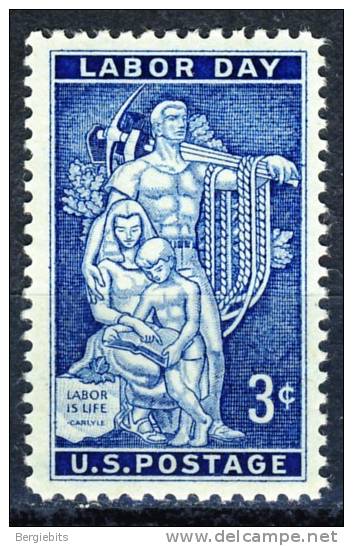 1956 United States MNH 3  Cents  " Labour Day Issue " - Unused Stamps