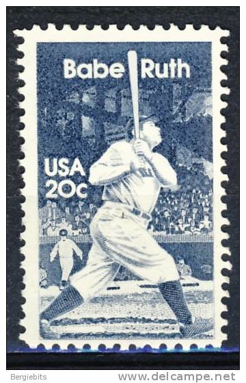 1983 United States  MNH 20 Cents "   Babe Ruth  " - Unused Stamps