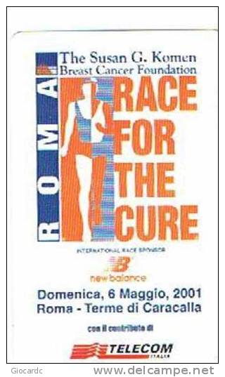 TELECOM ITALIA  - CAT. C.& C F3482    -    RACE FOR THE CURE ( ROMA 2001)    -   USATA - Pubbliche Speciali O Commemorative