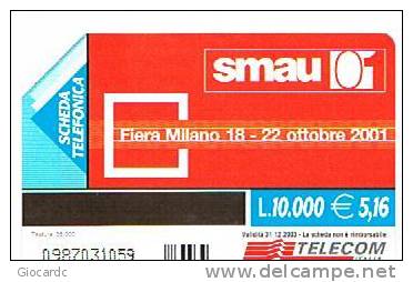 TELECOM ITALIA  - CAT. C.& C F3583  -  MILANO: SMAU 2001 (E-MOTION)-   USATA - Öff. Gedenkausgaben