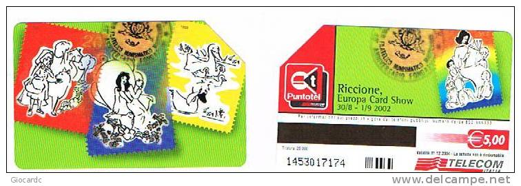 TELECOM ITALIA  - CAT. C.& C F3626  EUROPA CARD SHOW  2002 A RICCIONE : LE FAVOLE 2  -   USATA - Pubbliche Speciali O Commemorative