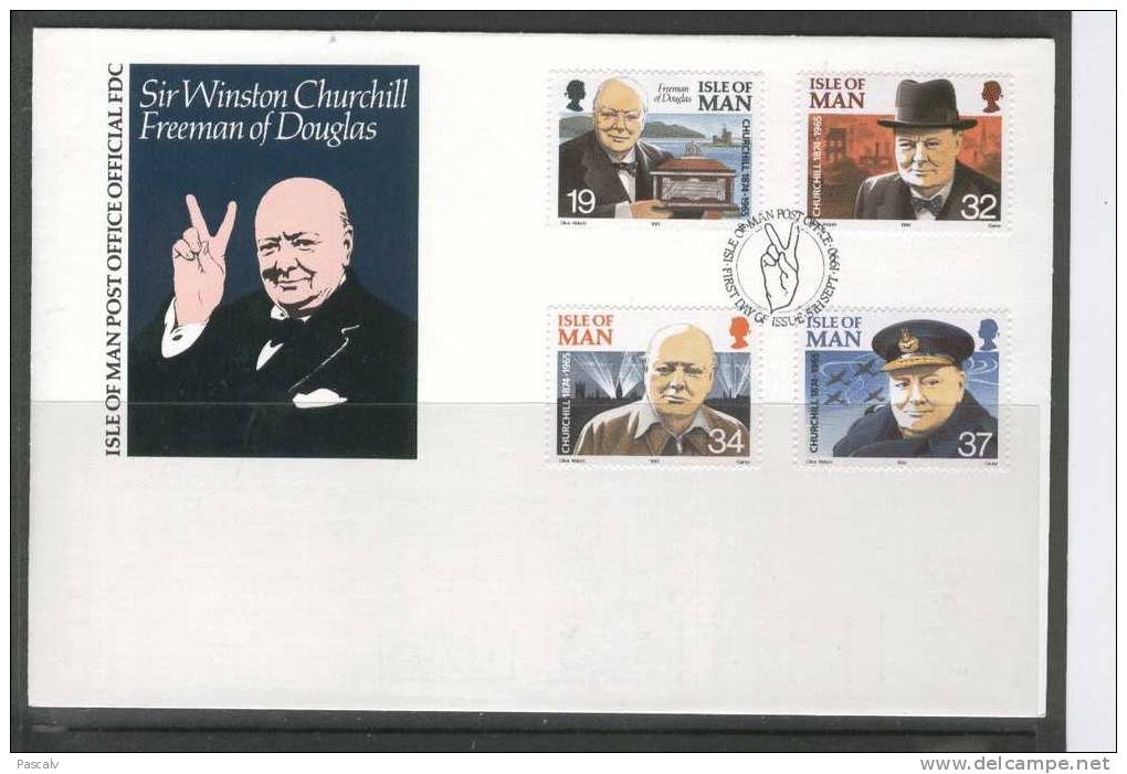 Man Sur FDC - Sir Winston Churchill