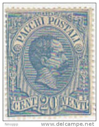 Italy-1884 Parcel Post 20c Blue Mint Light Hinged - Neufs