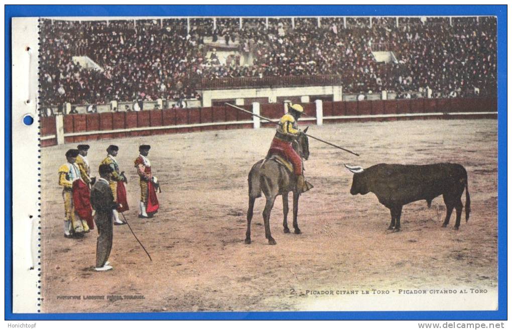 Tiere; Toros; Corrida; Picador Citando Al Toro - Stierkampf