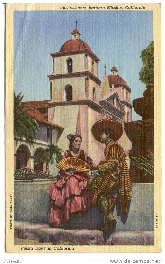 Santa Barbara Mission Ca Fiesta Days In California Photo Karl Obert - Santa Barbara