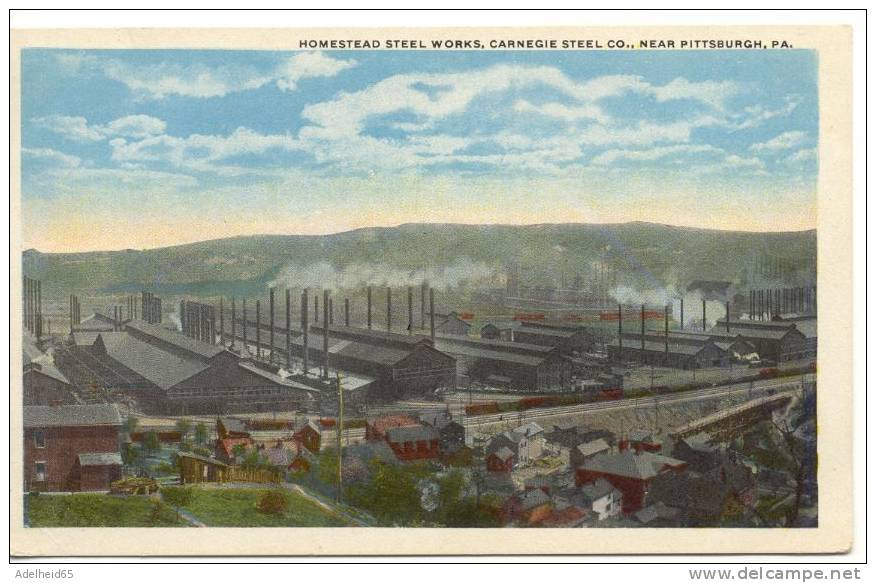 Homestead Steel Works Carnegie Steel Co. Near Pittsburgh PA Publ. Robbins - Pittsburgh