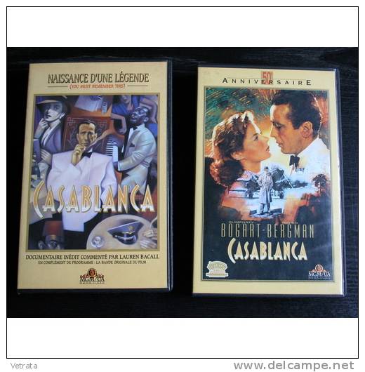 Casablanca De  Michael Curtiz (2 K7 Audio VHS & Un Livret) , K7 Audio (VHS) Du Film Accompagnée D'un Livret, De 3 Photos - Clásicos