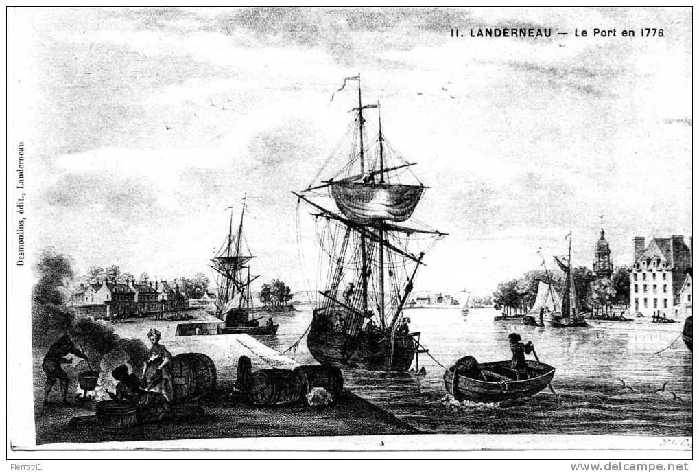 Le Port En 1776 - Landerneau