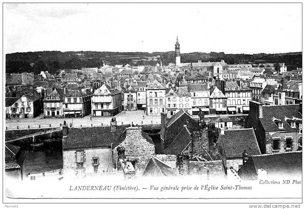 Vue Générale Prise De L'Eglise Saint Thomas - Landerneau