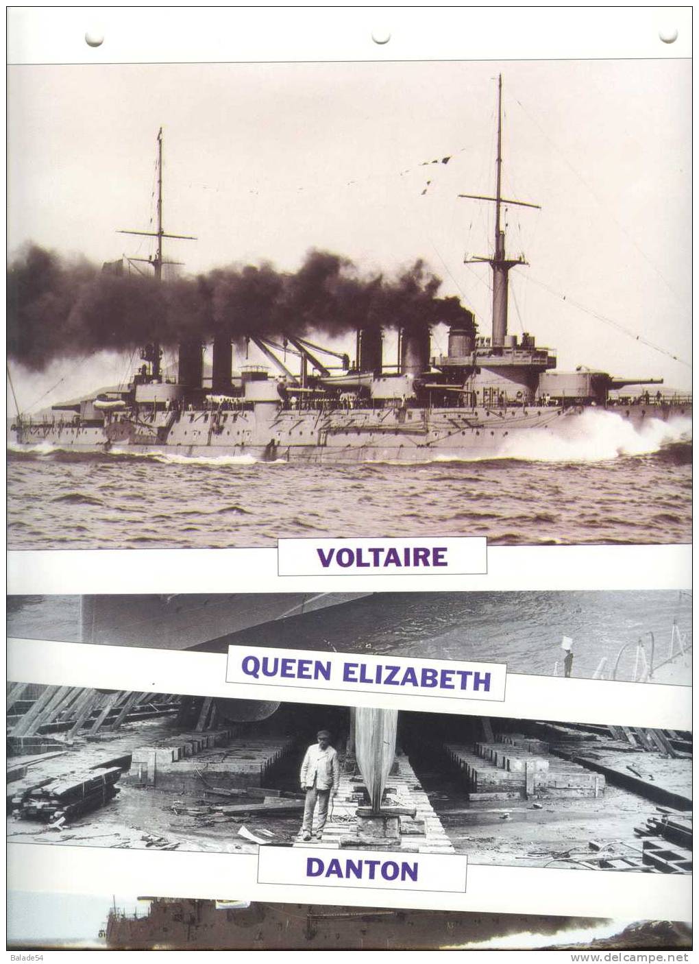 20 Fiches Bateaux : NAVIRE DE LIGNE . STRASBOURG - RICHELIEU – TIRPITZ – DUNKERQUE - VOLTAIRE ... - Boten