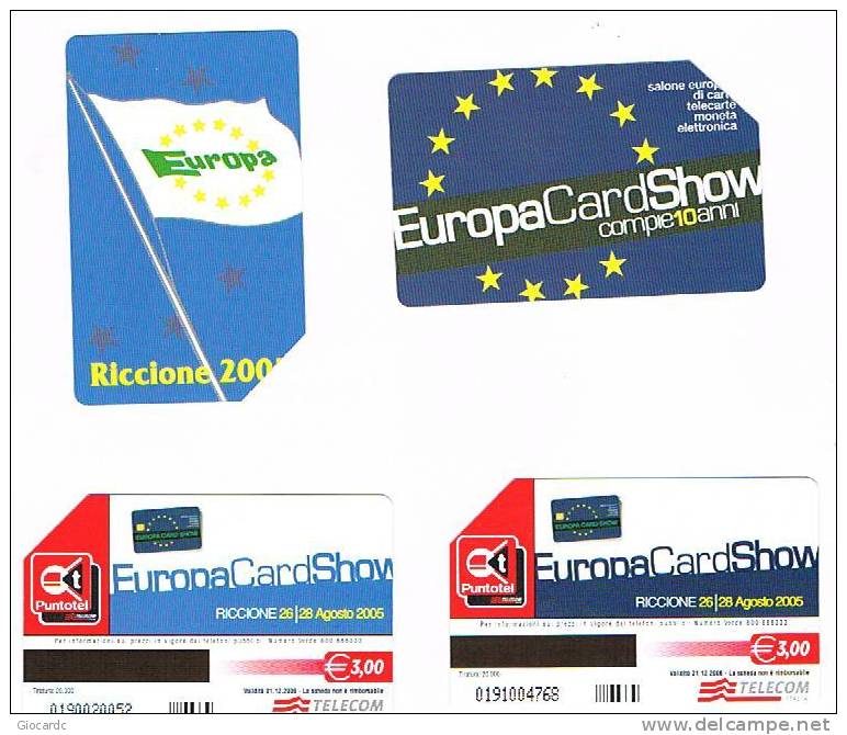 TELECOM ITALIA  - CAT. C.& C F4112.4113 -  EUROPA CARD SHOW: RICCIONE 2005  - USATA - Pubbliche Speciali O Commemorative