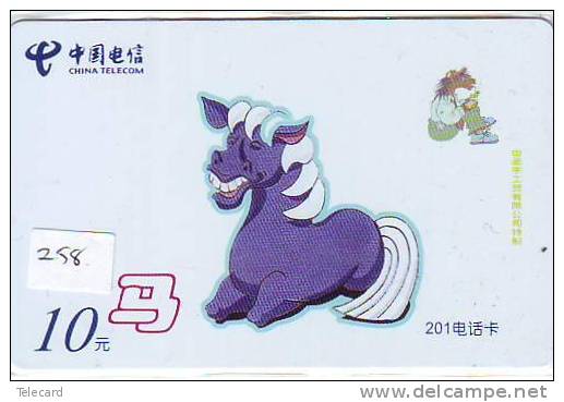 Télécarte CHEVAL (258) Pferd - Horse - Paard - Caballo Phonecard Animal Japon * ZODAIC * ZODIAQUE * STERNZEIGEN - Dierenriem