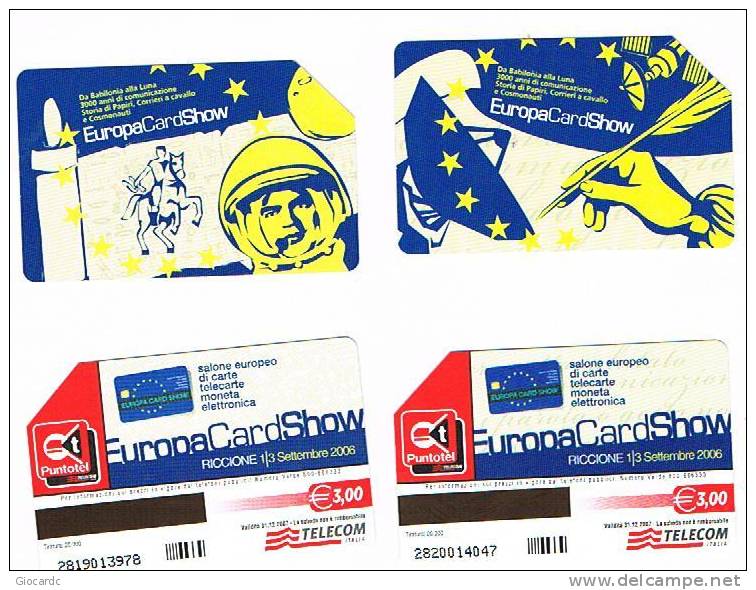 TELECOM ITALIA  - CAT. C.& C  F4240.4241  -     EUROPA CARD SHOW 2006 A RICCIONE -  USATA - Pubbliche Speciali O Commemorative