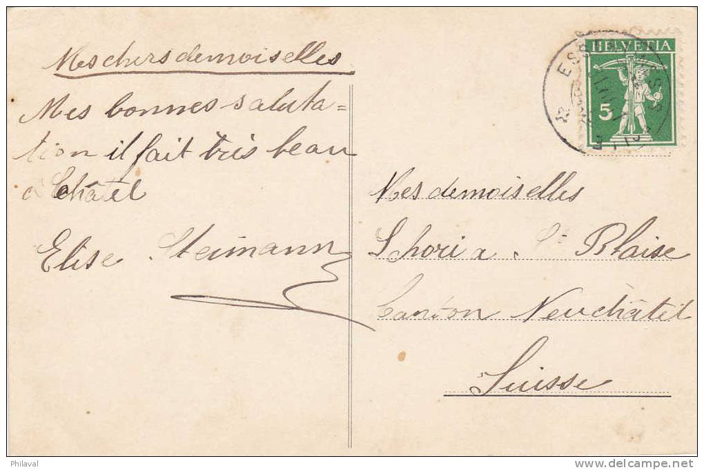 Châtel  ( Essertines Sur Rolle ) - Oblitérée Le 31.VII.1911 - Essertines-sur-Rolle