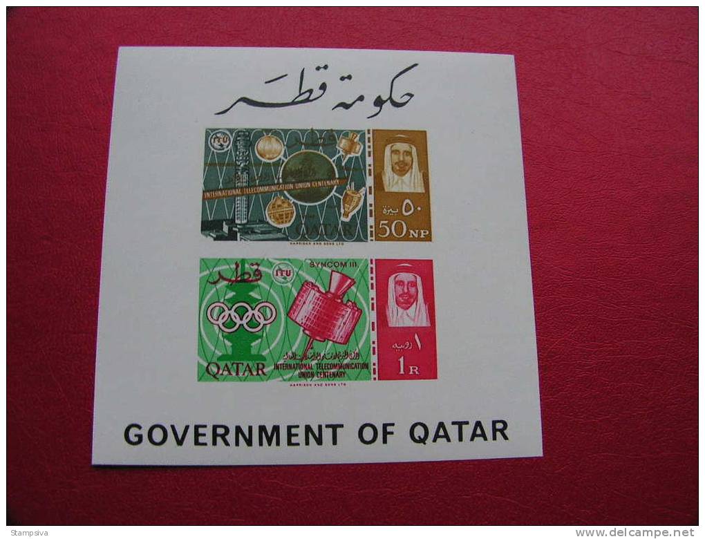 == Qatar , 1966  Block 2B  Space   ** MNH - Qatar