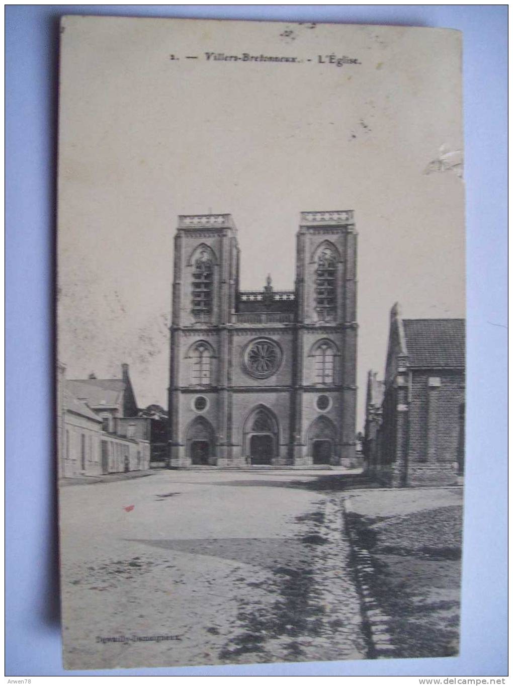 Villers Bretonneux L Eglise Recto Verso - Villers Bretonneux