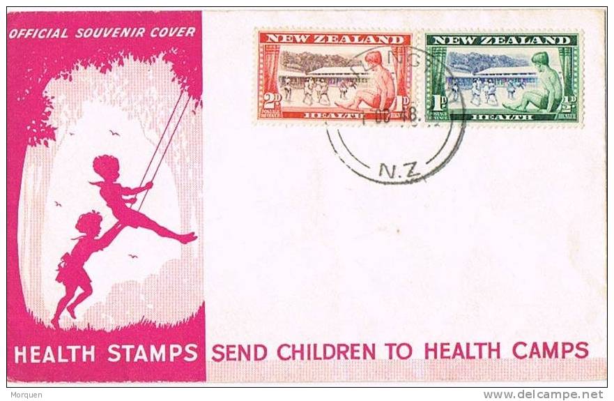 1993. S.P.D. New Zealand 1948. Children To Health Camps - Lettres & Documents
