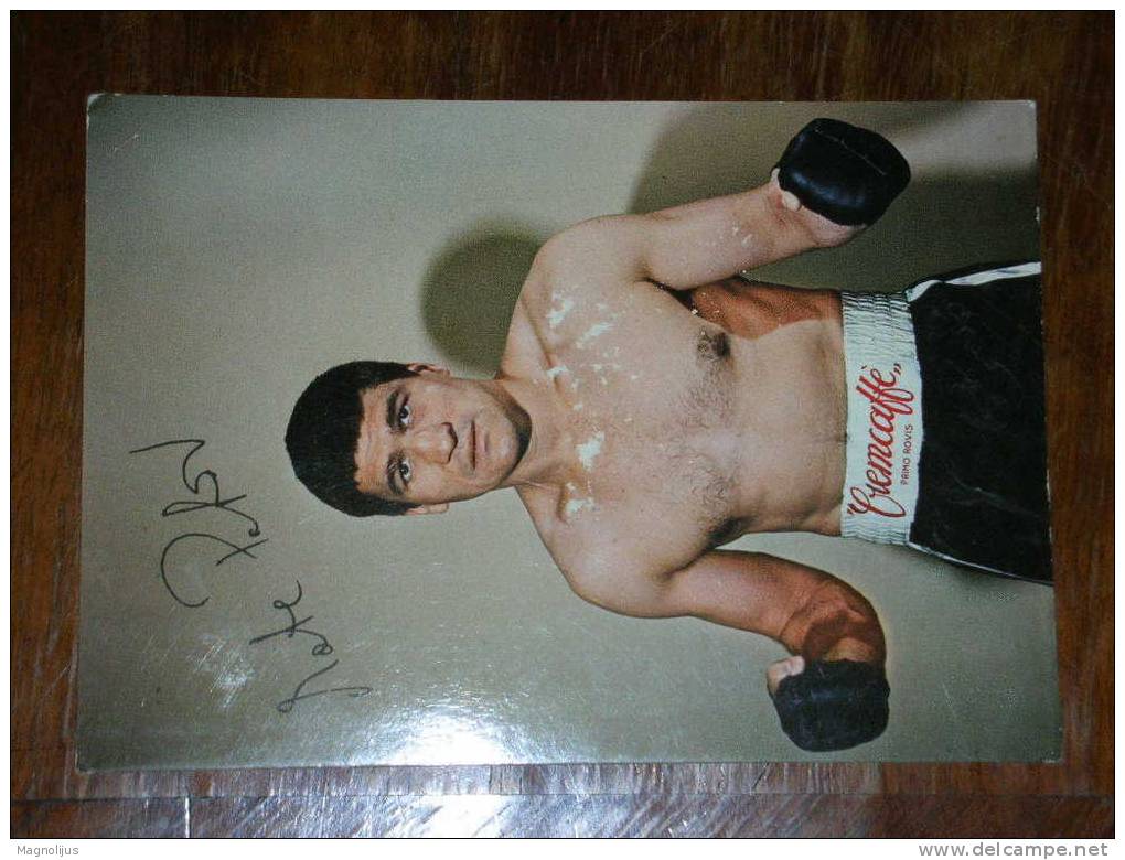 Yugoslavia,Sport,Boxing,Mate Parlov,Champion,Facsimile Autograph,Cremcaffe Sponsor Shorts,postcard - Pugilato