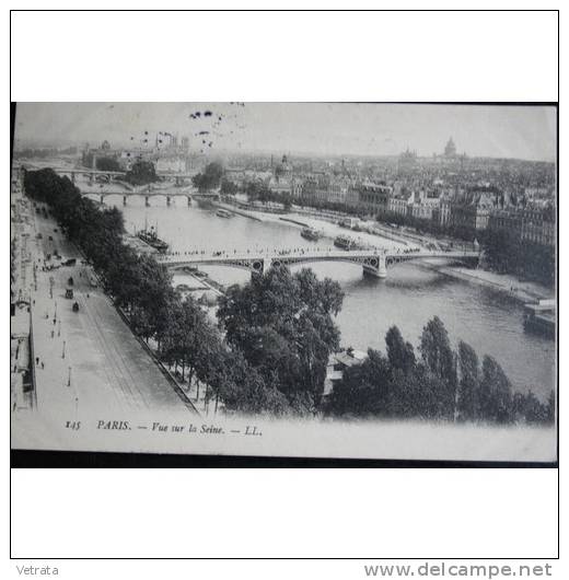 Carte Postale Affranchie : 1905, Paris, La Seine - The River Seine And Its Banks