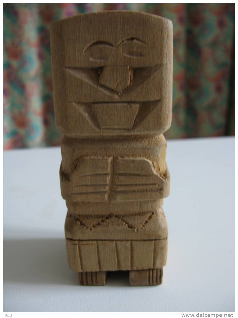 Figurine Humoristique  En Bois Sculpté - Origine : Afrique - Sonstige & Ohne Zuordnung