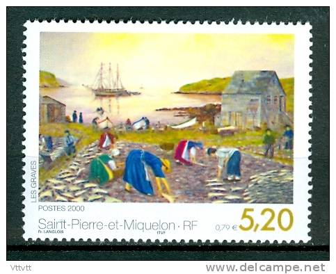 SAINT-PIERRE-ET-MIQUELON,    2000, N° 709**, (Yvert Et Tellier) Les Graves, Tableau De Fr. Langlois - Ungebraucht