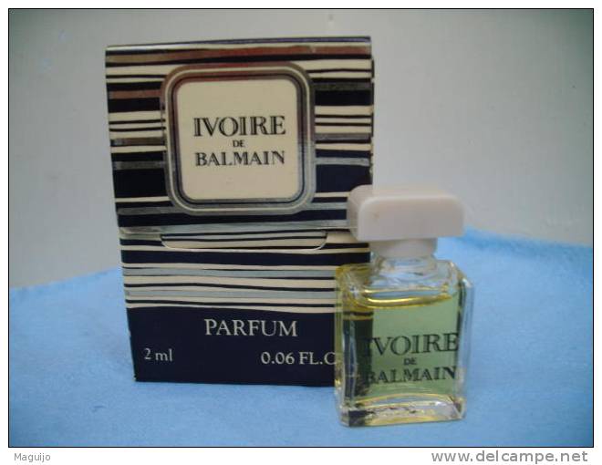 BALMAIN " IVOIRE " MINI  PARFUM PUR 2 ML BOITE RABAT - Miniatures Womens' Fragrances (in Box)