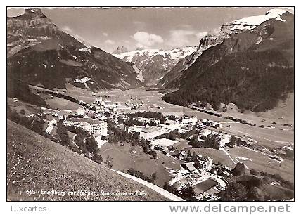 505. ENGELBERG MIT HAHNEN SPANNÖRTER U. TITLIS. - Engelberg