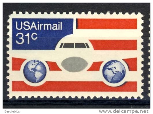 1976 United States Airmail 31 Cents  MNH " Airplane With Globes In Engines " - 3b. 1961-... Unused