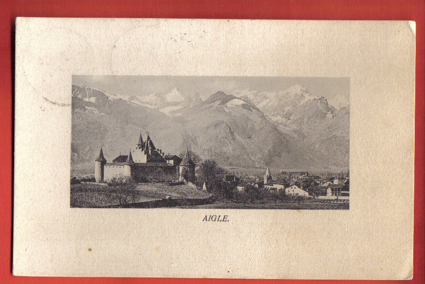 V176 Aigle, Le Château, Cachet 1908. Jacot Série Mignon 795 - Aigle