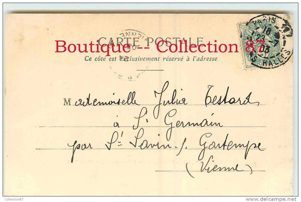 METRO - BASTILLE GARE Du METROPOLITAIN à PARIS - PUBLICITE CHOCOLAT SUCHARD - CLICHE 1900 - DOS VISIBLE - Subway