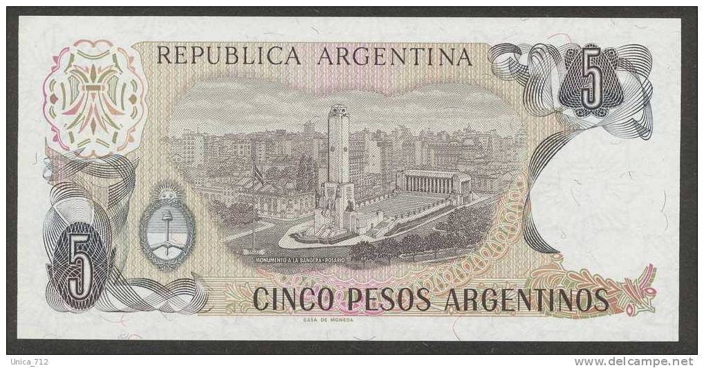 Argentine - Billet De 5 Pesos Neuf Non Daté - Argentina