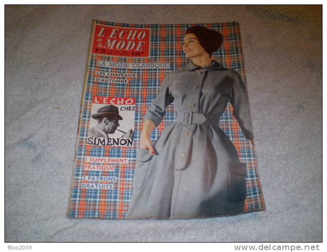 L'ECHO DE LA MODE   N° 39  1960 - Mode