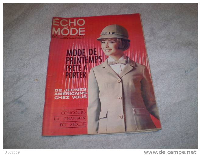 L´ECHO DE LA MODE   N° 8  1964 - Mode