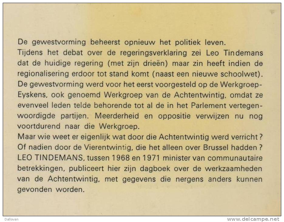 Leo Tindemans, Dagboek Van De Werkgroep-Eyskens - Histoire