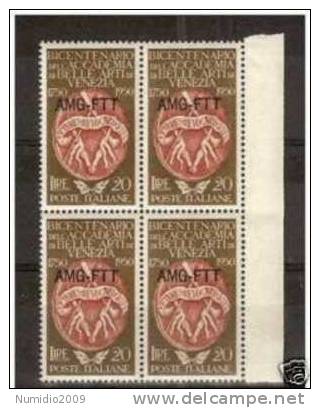 1950 TRIESTE A ACCADEMIA ARTI QUARTINA MNH ** RR1286 - Ungebraucht