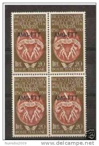 1950 TRIESTE A ACCADEMIA ARTI QUARTINA MNH ** RR1288-2 - Nuevos