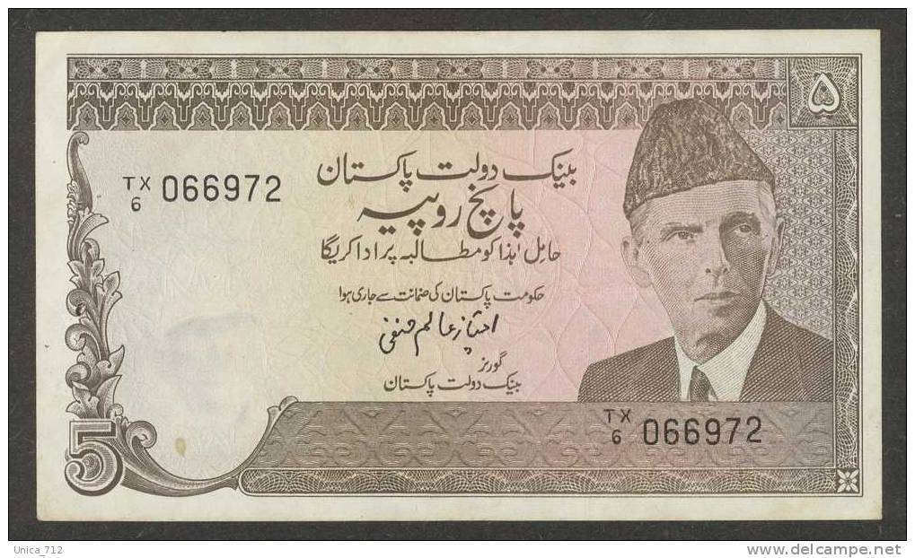 Pakistan - Billet De 5 Rupees  Neuf - Pakistán
