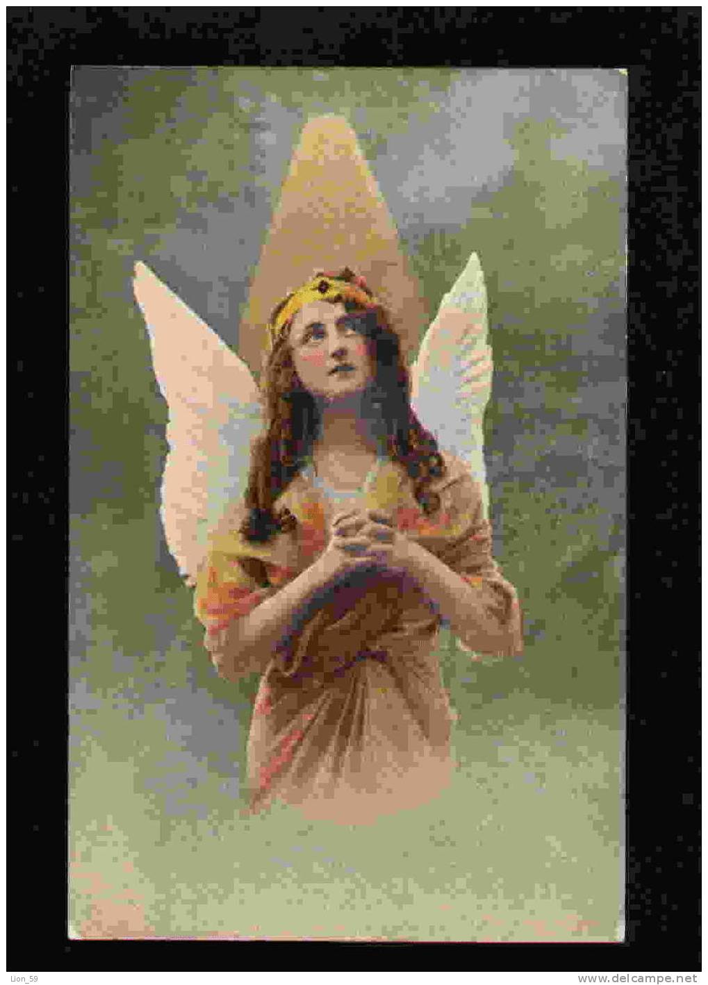 C.G.L. 960 ANGEL WINGED PRAYER GIRL LONG HAIR W ORNAMEN Photo Pc 27880 - Angeli